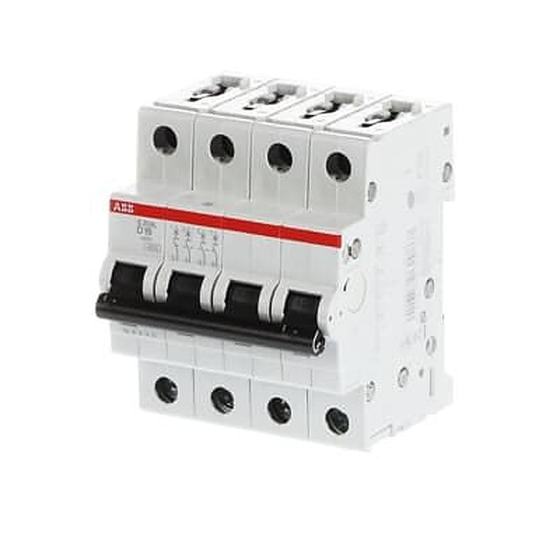 ABB S204L Miniature Circuit Breaker, 4-Pole, 16A, Type D, 400V ac AC, 6 kA Breaking Capacity