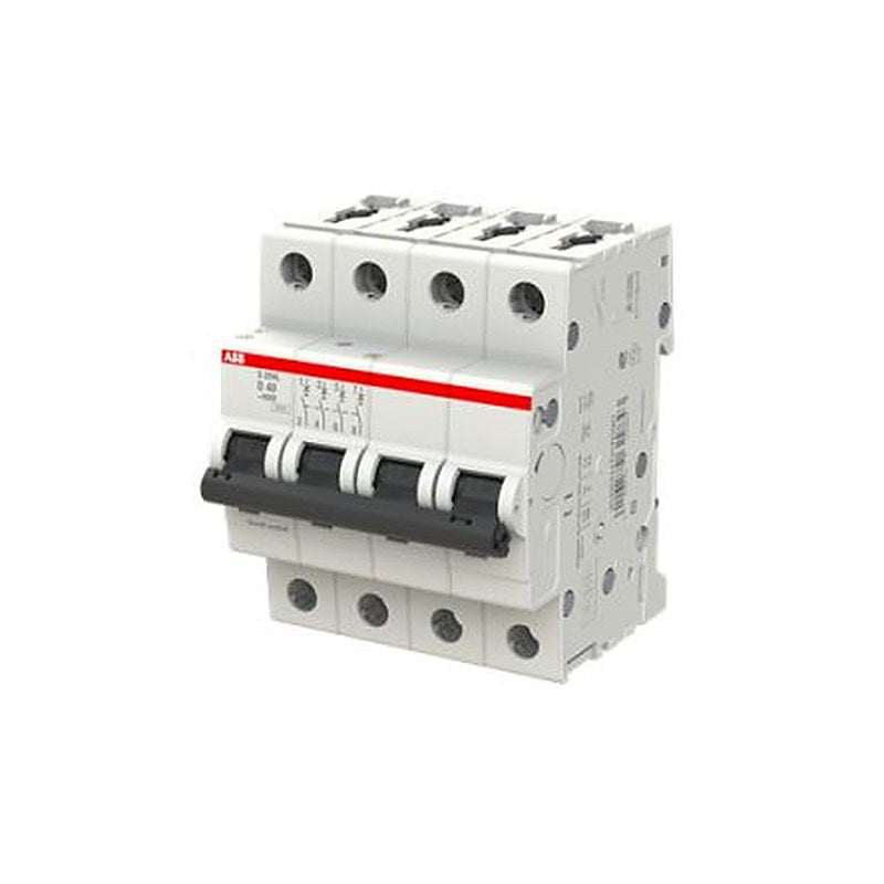 ABB S204L Miniature Circuit Breaker, 4-Pole, 40A, Type D, 400V ac AC, 6 kA Breaking Capacity