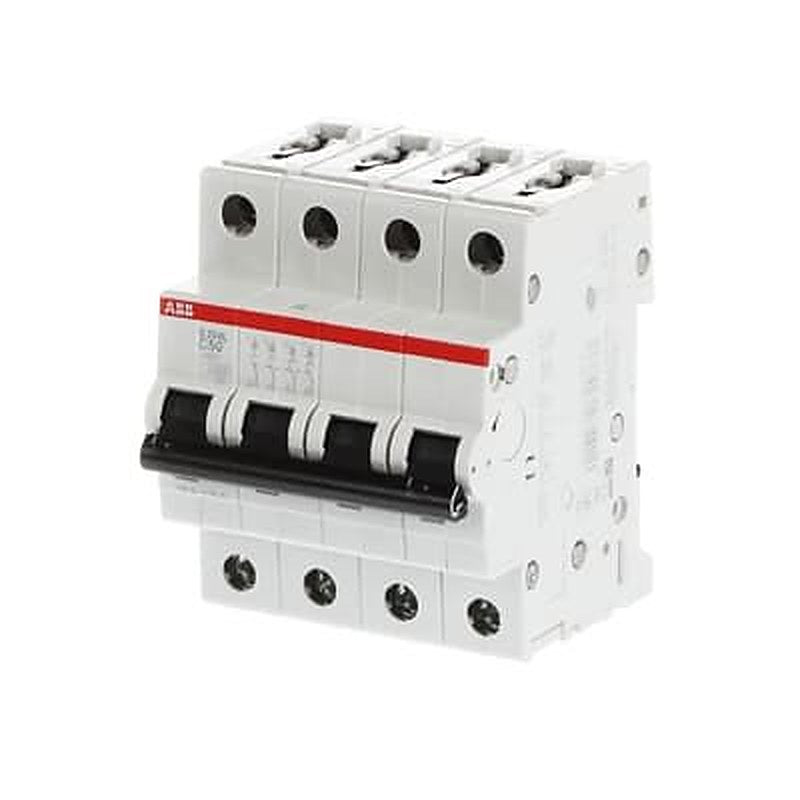 ABB S204L Miniature Circuit Breaker, 4-Pole, 50A, Type C, 400V ac AC, 6 kA Breaking Capacity