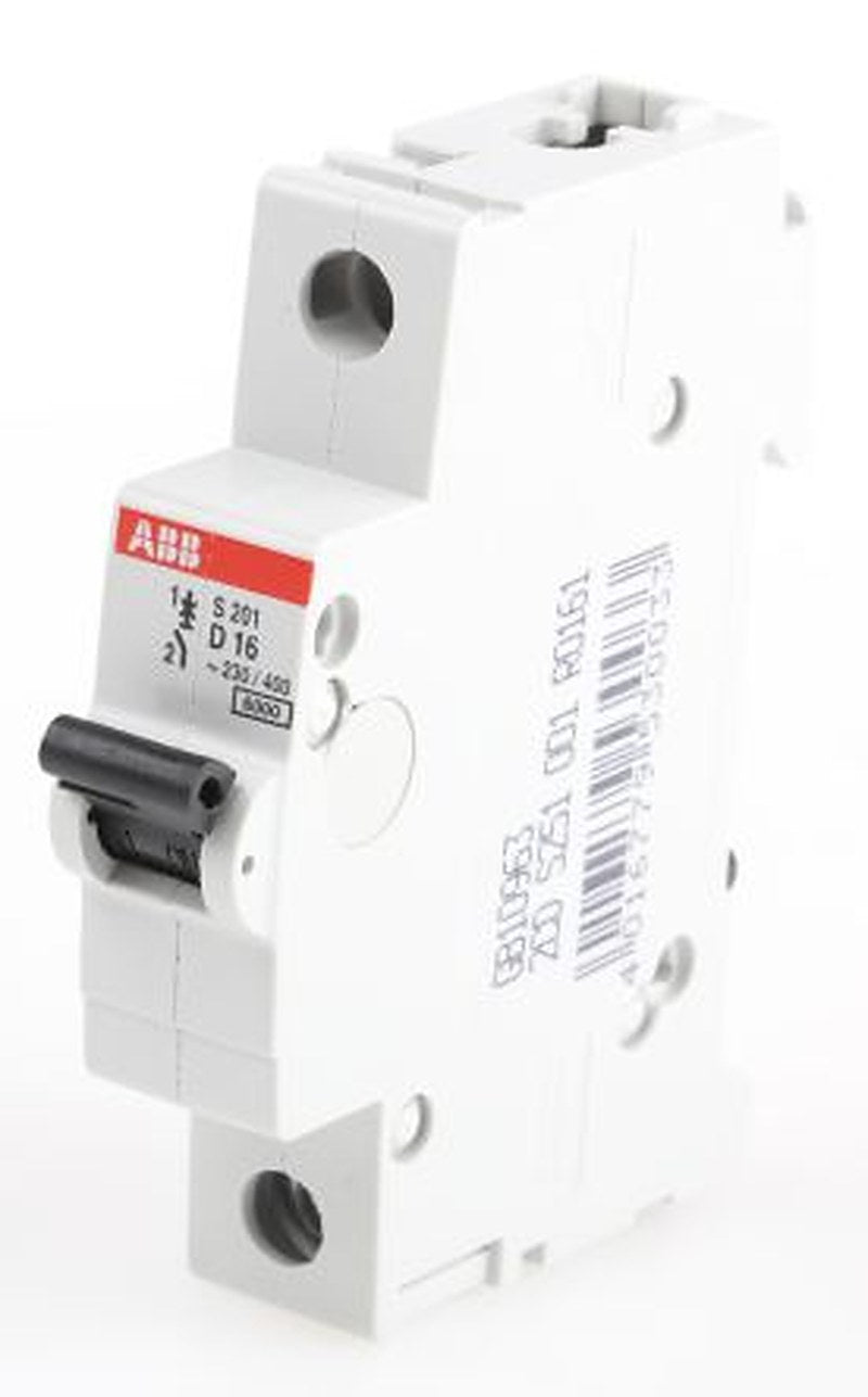 ABB System Pro M Compact System Pro M Compact Miniature Circuit Breaker, 1-Pole, 16A, Type D, 253V ac AC, 72 V dc DC, 6