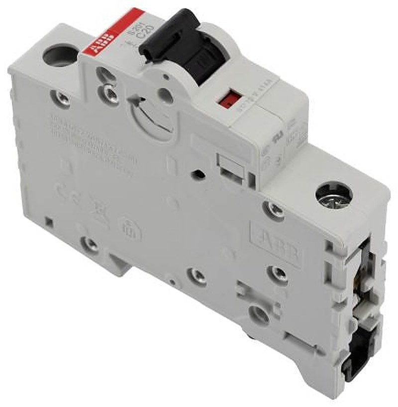 ABB System Pro M Compact S200 Miniature Circuit Breaker, 1-Pole, 20A, Type C, 400V ac AC, 10 kA Breaking Capacity