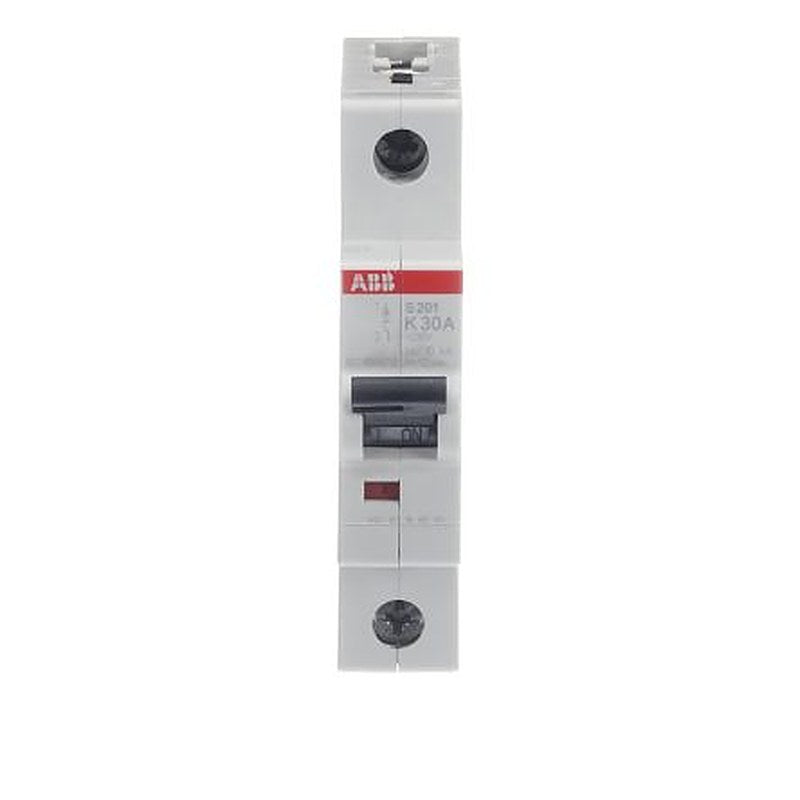 ABB System Pro M Compact S200 Miniature Circuit Breaker, 1-Pole, 30A, Type K, 400V ac AC, 72 V DC, 6 kA Breaking