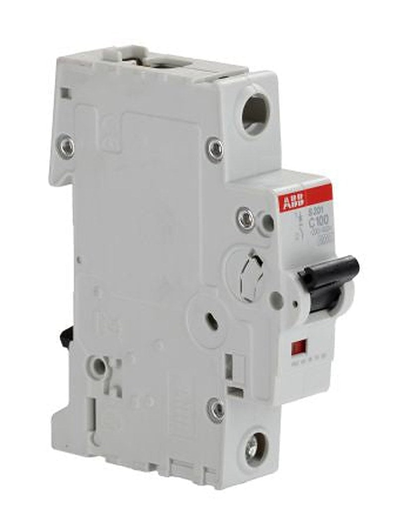 ABB System Pro M Compact S200 Miniature Circuit Breaker, 1-Pole, 100A, Type C, 440V ac AC, 60 V dc DC, 6 kA Breaking