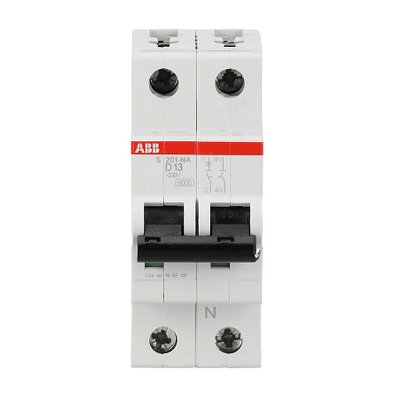 ABB System Pro M Compact S200 Miniature Circuit Breaker, 1-Pole, 13A, Type D, 400V ac AC, 12 V DC, 6 kA Breaking