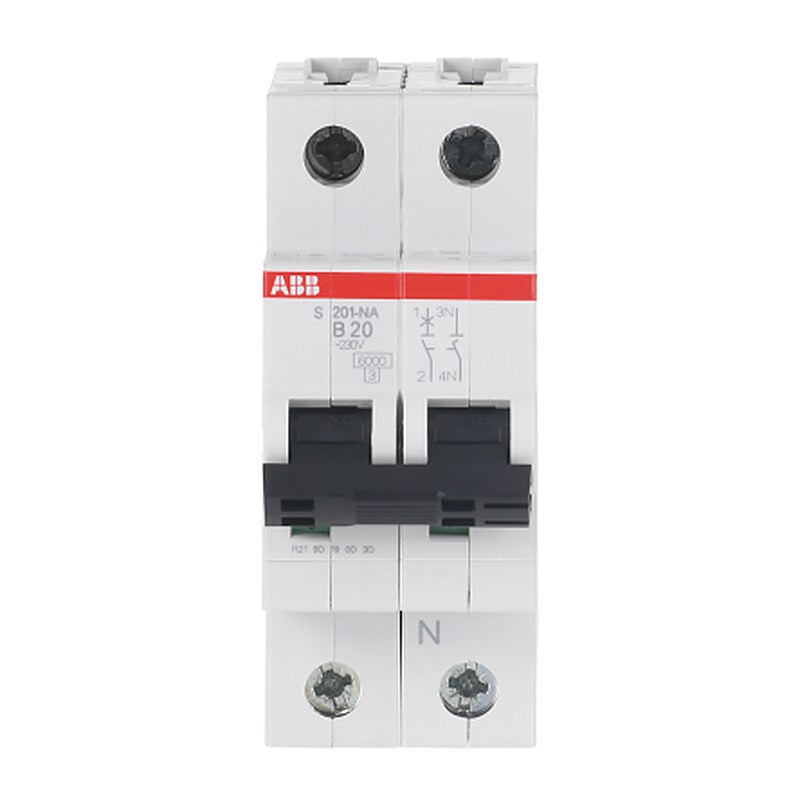 ABB System Pro M Compact S200 Miniature Circuit Breaker, 1-Pole, 20A, Type B, 400V ac AC, 12 V DC, 6 kA Breaking