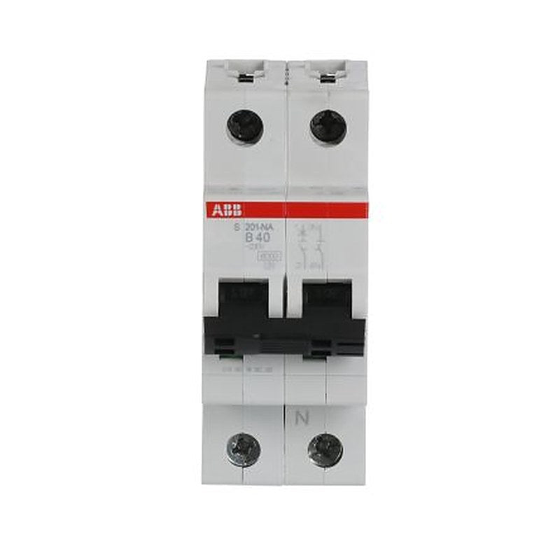 ABB System Pro M Compact S200 Miniature Circuit Breaker, 1-Pole, 40A, Type B, 400V ac AC, 12 V DC, 6 kA Breaking