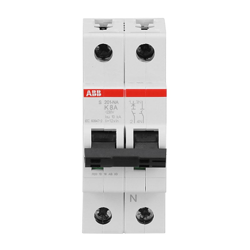 ABB System Pro M Compact S200 Miniature Circuit Breaker, 1-Pole, 8A, Type K, 400V ac AC, 6 kA Breaking Capacity