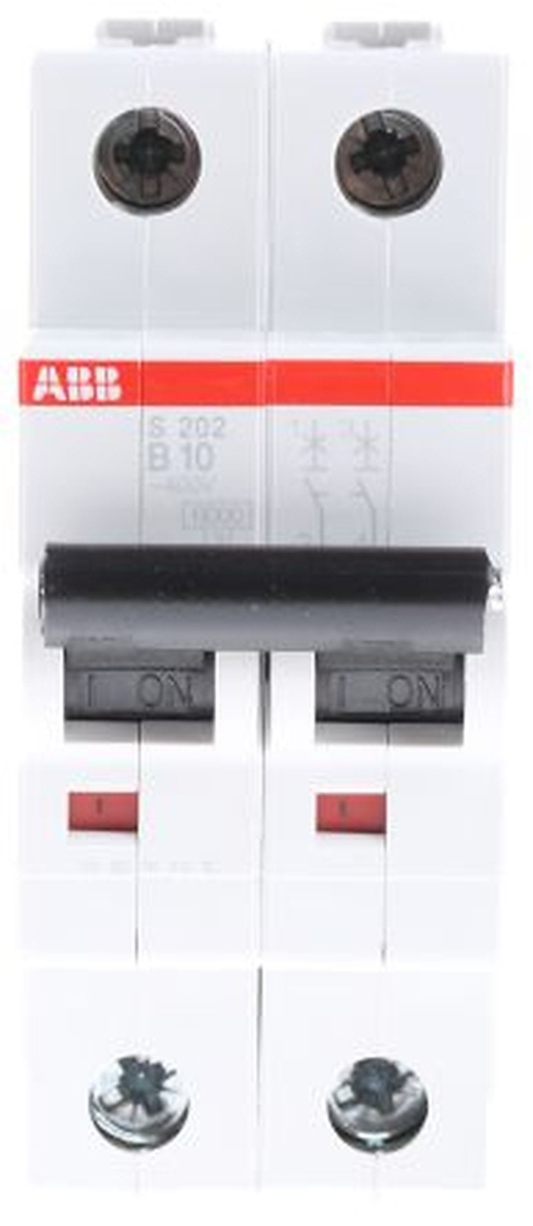 ABB System Pro M Compact S200 Miniature Circuit Breaker, 2-Pole, 10A, Type B, 400V ac AC, 6 kA Breaking Capacity
