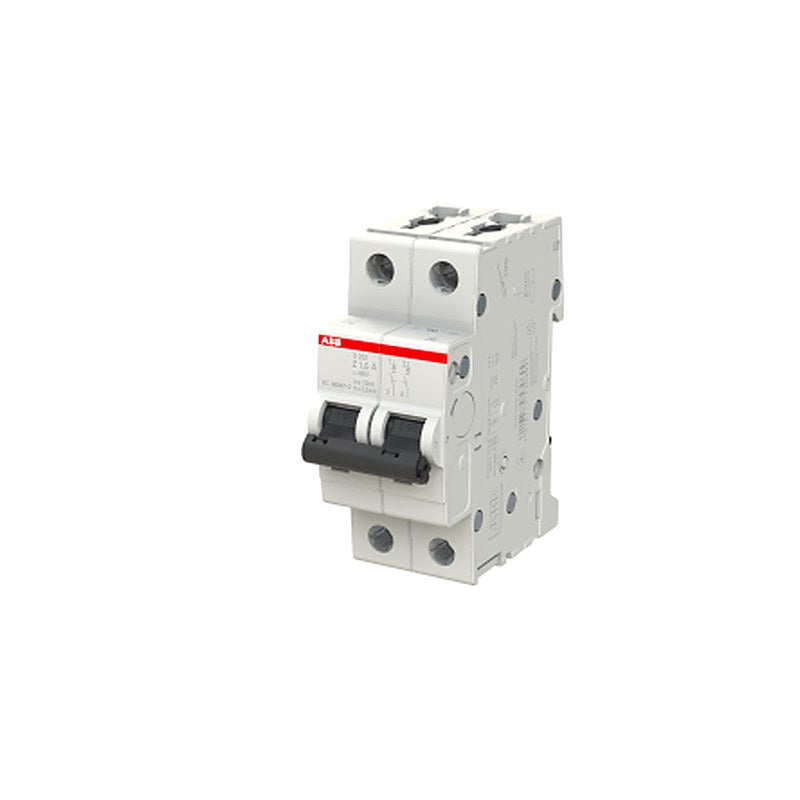 ABB System Pro M Compact S200 Miniature Circuit Breaker, 2-Pole, 1.6A, Type Z, 400V ac AC, 6 kA Breaking Capacity