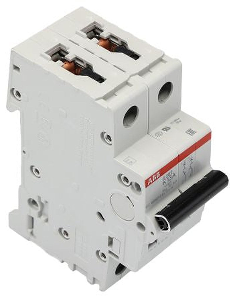 ABB System Pro M Compact S200 Miniature Circuit Breaker, 2-Pole, 13A, Type K, 440V ac AC, 125 V dc DC, 6 kA Breaking