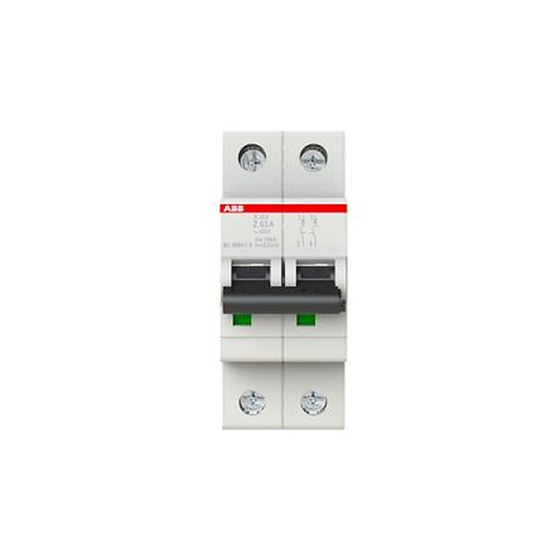 ABB System Pro M Compact S200 Miniature Circuit Breaker, 2-Pole, 63A, Type Z, 400V ac AC, 125 V dc DC, 10 kA Breaking