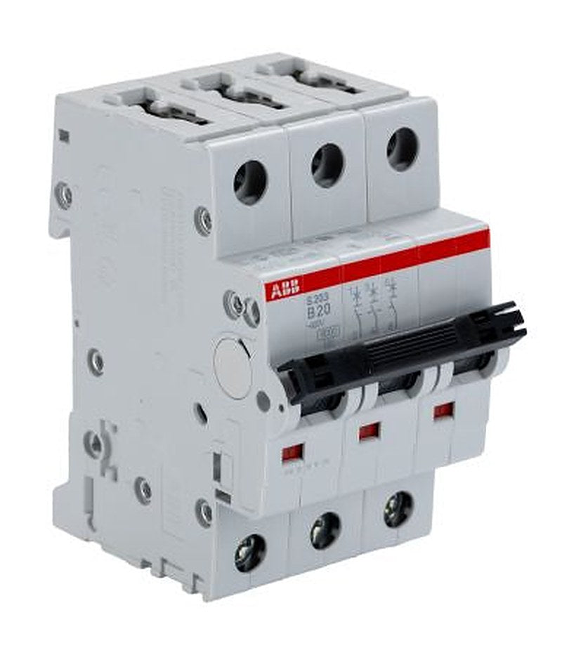ABB System Pro M Compact S200 Miniature Circuit Breaker, 3-Pole, 20A, Type B, 400V ac AC, 6 kA Breaking Capacity