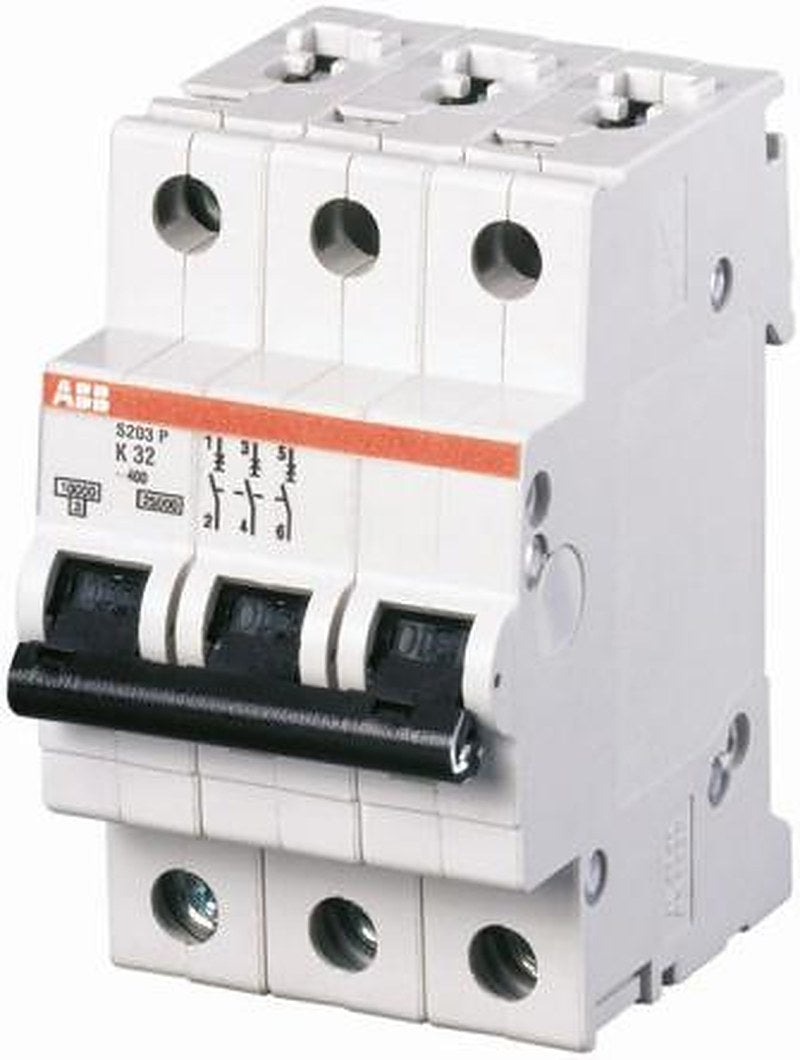 ABB System Pro M Compact S200 Miniature Circuit Breaker, 3-Pole, 13A, Type K, 400V ac AC, 6 kA Breaking Capacity