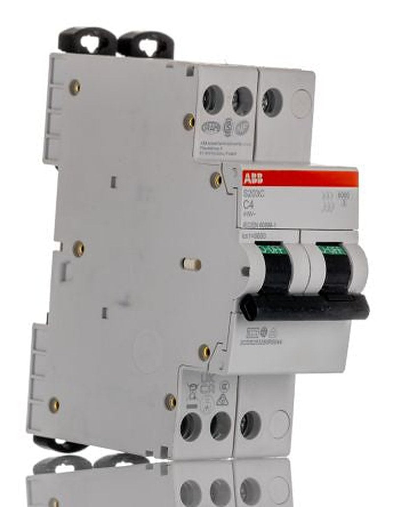 ABB S200C S200C Miniature Circuit Breaker, 3-Pole, 4A, Type C, 415V ac AC, 6 kA Breaking Capacity