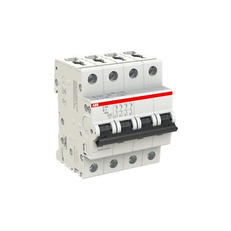 ABB System Pro M Compact S200 Miniature Circuit Breaker, 4-Pole, 1A, Type B, 400V ac AC, 110 V dc DC, 10 kA Breaking