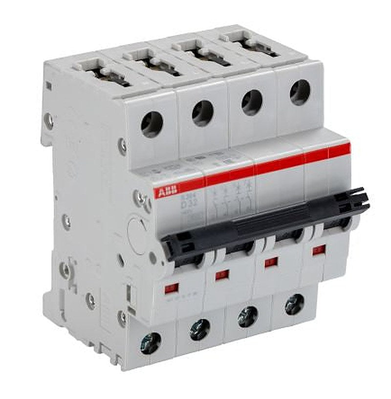 ABB System Pro M Compact S200 Miniature Circuit Breaker, 4-Pole, 32A, Type D, 400V ac AC, 6 kA Breaking Capacity