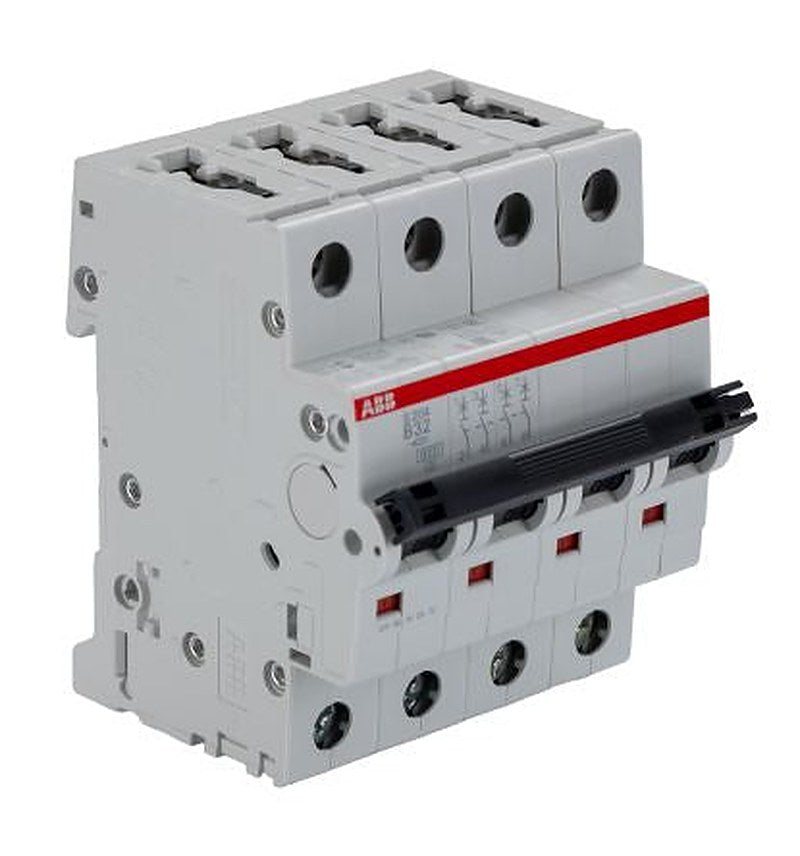 ABB System Pro M Compact S200 Miniature Circuit Breaker, 4-Pole, 32A, Type B, 400V ac AC, 6 kA Breaking Capacity