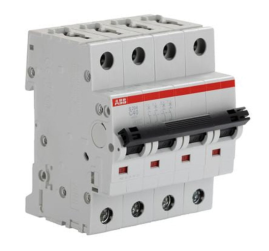 ABB System Pro M Compact S200 Miniature Circuit Breaker, 4-Pole, 40A, Type C, 440V ac AC, 12 V dc DC, 10 kA Breaking