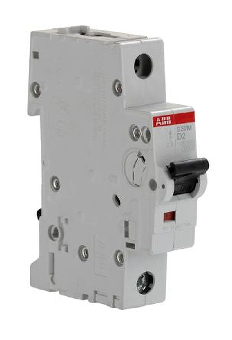 ABB System Pro M Compact S200M Miniature Circuit Breaker, 1-Pole, 2A, Type D, 253V ac AC, 72 V dc DC, 15 kA Breaking