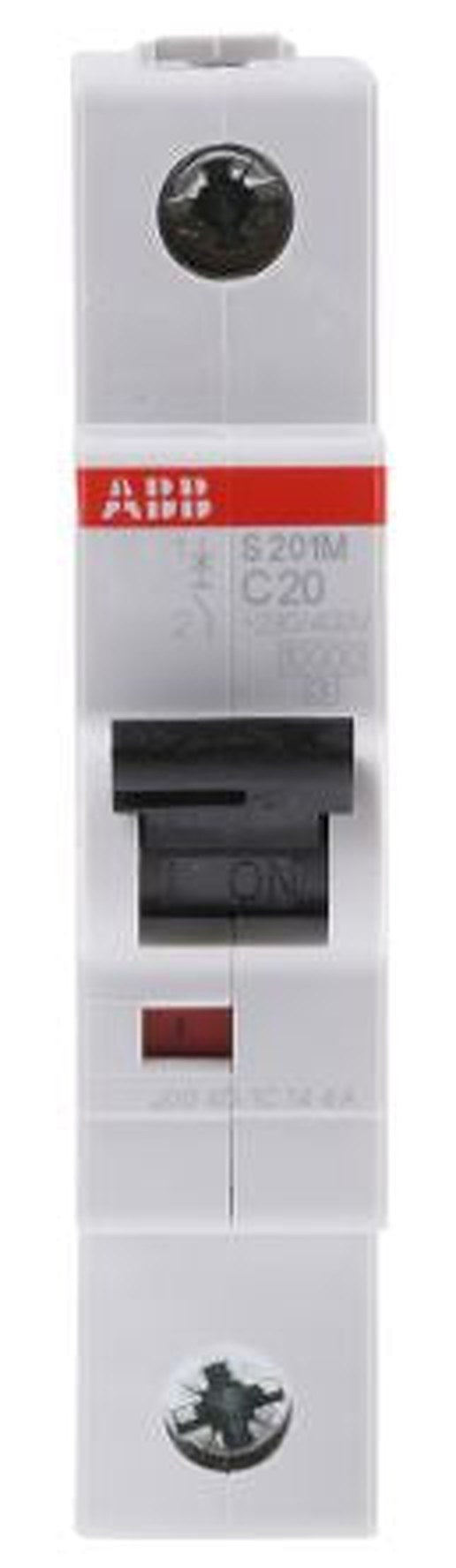 ABB System Pro M Compact System Pro M Compact Miniature Circuit Breaker, 1-Pole, 20A, Type C, 253V ac AC, 72 V dc DC, 10