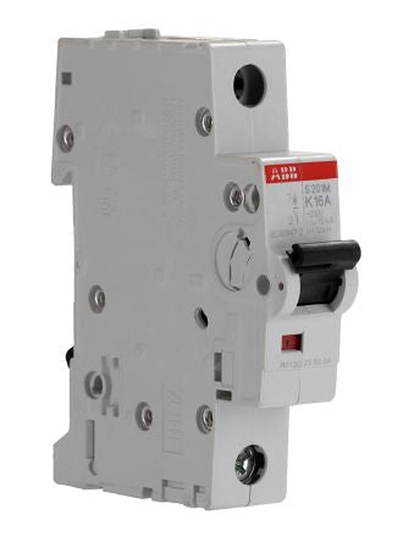 ABB System Pro M Compact S200M Miniature Circuit Breaker, 1-Pole, 16A, Type K, 253V ac AC, 72 V dc DC, 15 kA Breaking