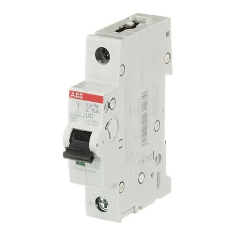 ABB System Pro M Compact S200 M UC Miniature Circuit Breaker, 1-Pole, 16A, Type Z, 230V ac AC, 220 V dc DC, 10 kA