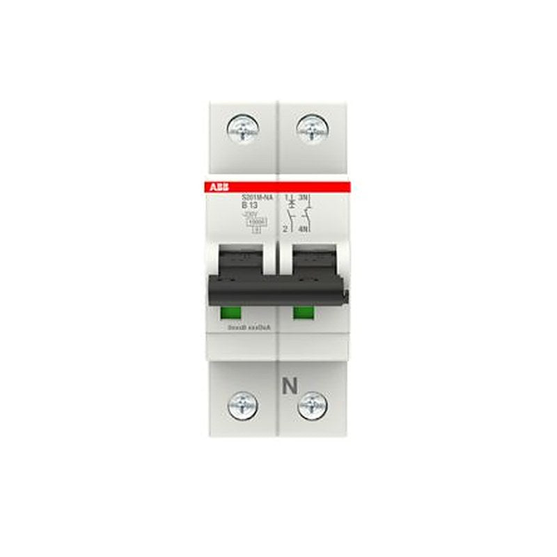 ABB System Pro M Compact S200M Miniature Circuit Breaker, 1-Pole, 13A, Type B, 230V ac AC, 60 V dc DC, 15 kA Breaking