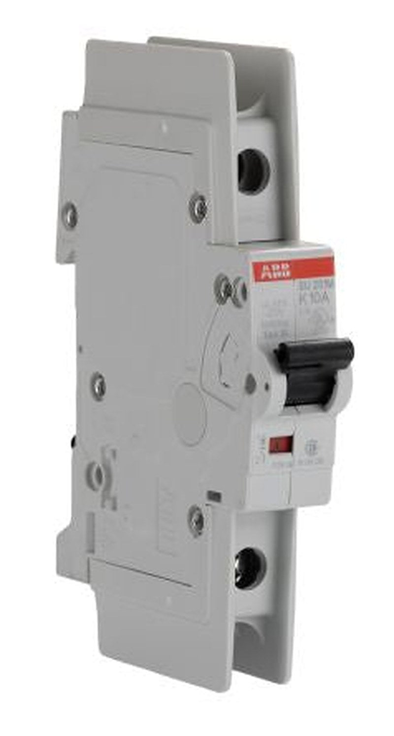 ABB System Pro M Compact SU200 M Miniature Circuit Breaker, 1-Pole, 10A, Type K, 277V ac AC, 277 V dc DC, 10 kA Breaking