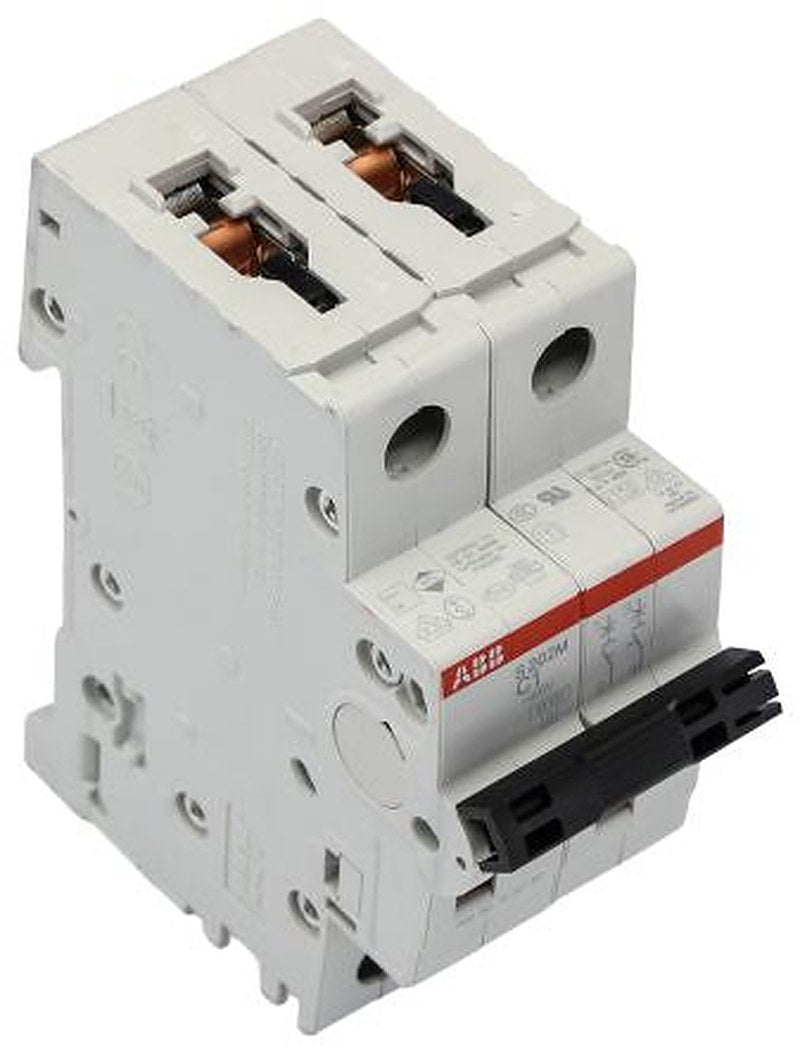 ABB System Pro M Compact S200M Miniature Circuit Breaker, 2-Pole, 1A, Type C, 440V ac AC, 125 V dc DC, 10 kA Breaking
