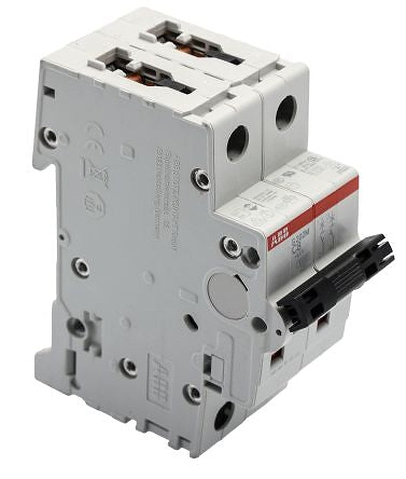 ABB System Pro M Compact S200M Miniature Circuit Breaker, 2-Pole, 8A, Type C, 440V ac AC, 125 V dc DC, 10 kA Breaking