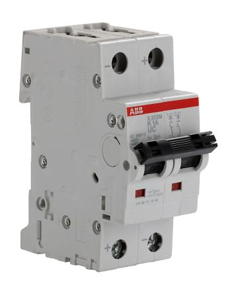 ABB System Pro M Compact System Pro M Compact Miniature Circuit Breaker, 2-Pole, 1A, Type K, 440V ac AC, 440 V dc DC, 10