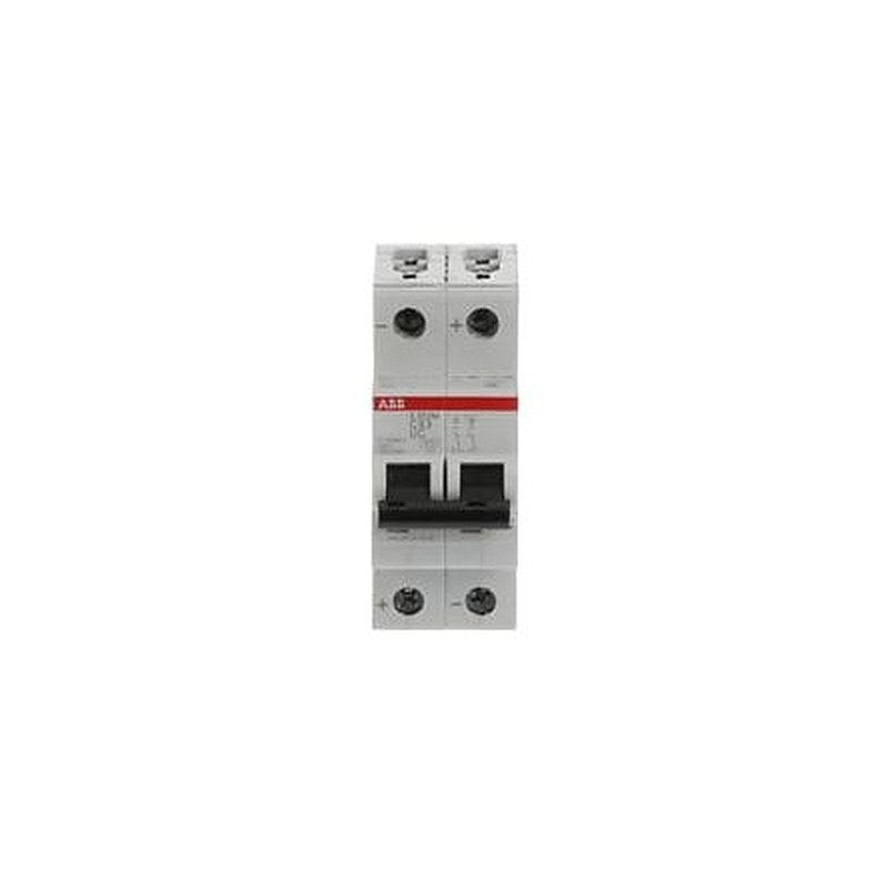 ABB System Pro M Compact S200 M UC Miniature Circuit Breaker, 2-Pole, 63A, Type C, 400V ac AC, 440 V dc DC, 10 kA