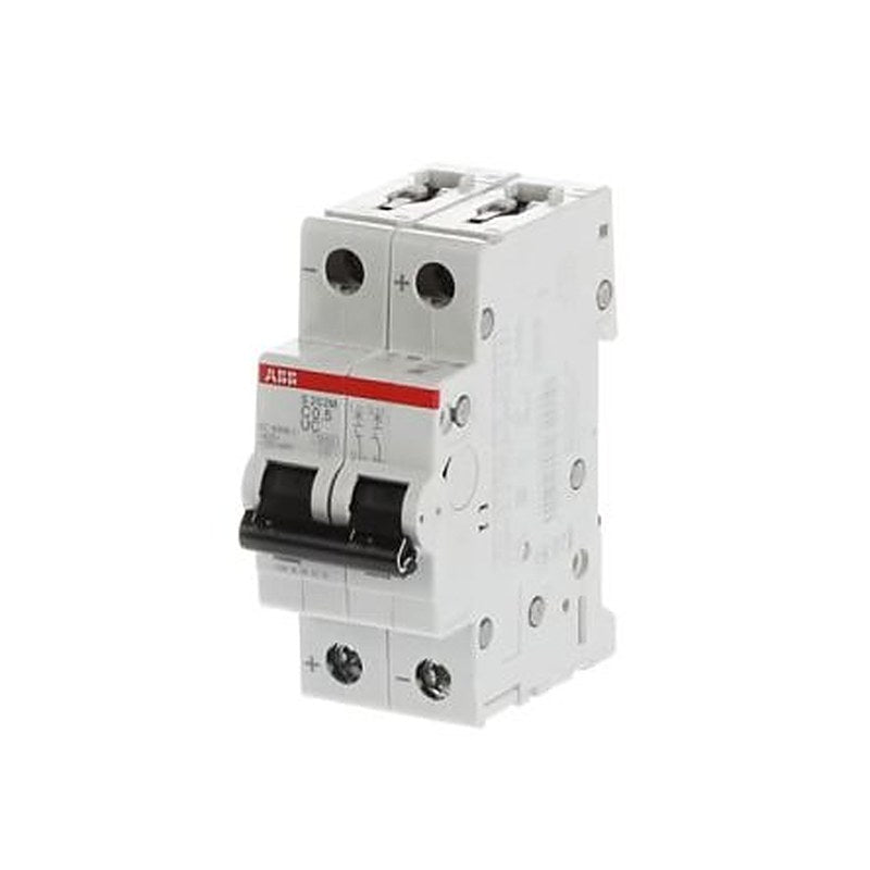 ABB System Pro M Compact S200 M UC Miniature Circuit Breaker, 2-Pole, 0.5A, Type C, 400V ac AC, 440 V dc DC, 10 kA