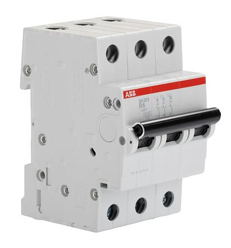 ABB System Pro M Compact SU200 M Miniature Circuit Breaker, 2-Pole, 10A, Type K, 440V ac AC, 440 V dc DC, 10 kA Breaking