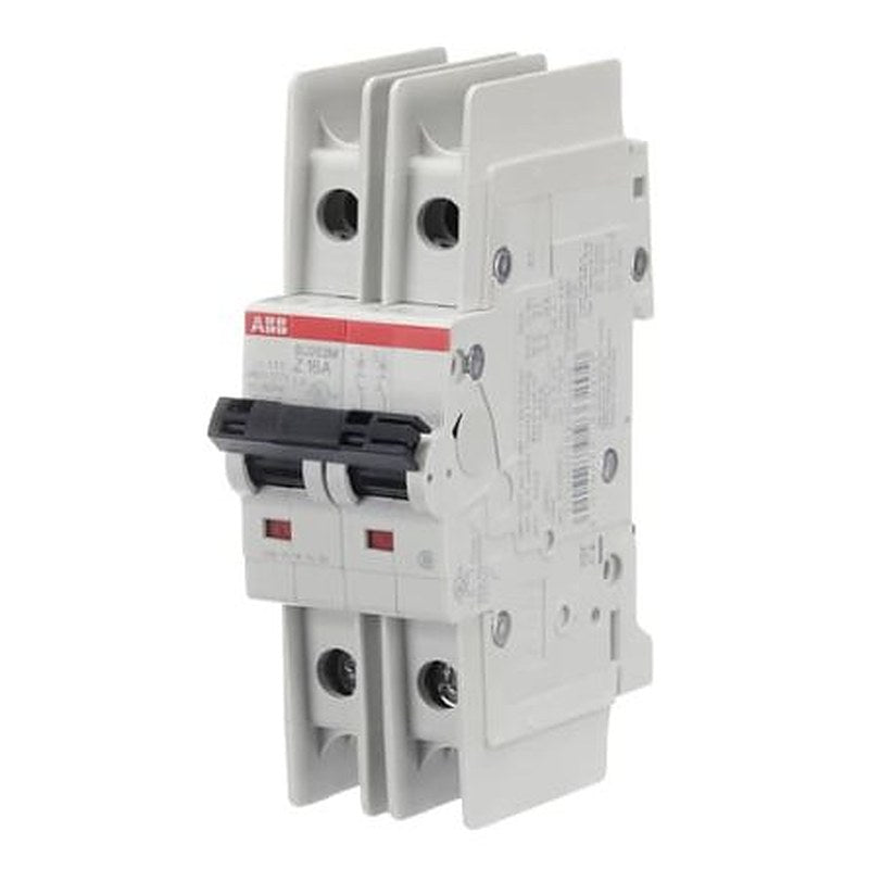 ABB SU200 M Miniature Circuit Breaker, 2-Pole, 16A, Type Z, 440V ac AC, 96 V dc DC, 15 kA Breaking Capacity