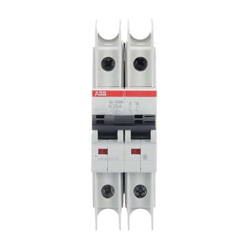 ABB SU200 M Circuit Breaker, 2-Pole, 25A, Type K, 440V ac AC, 96 V dc DC, 15 kA Breaking Capacity