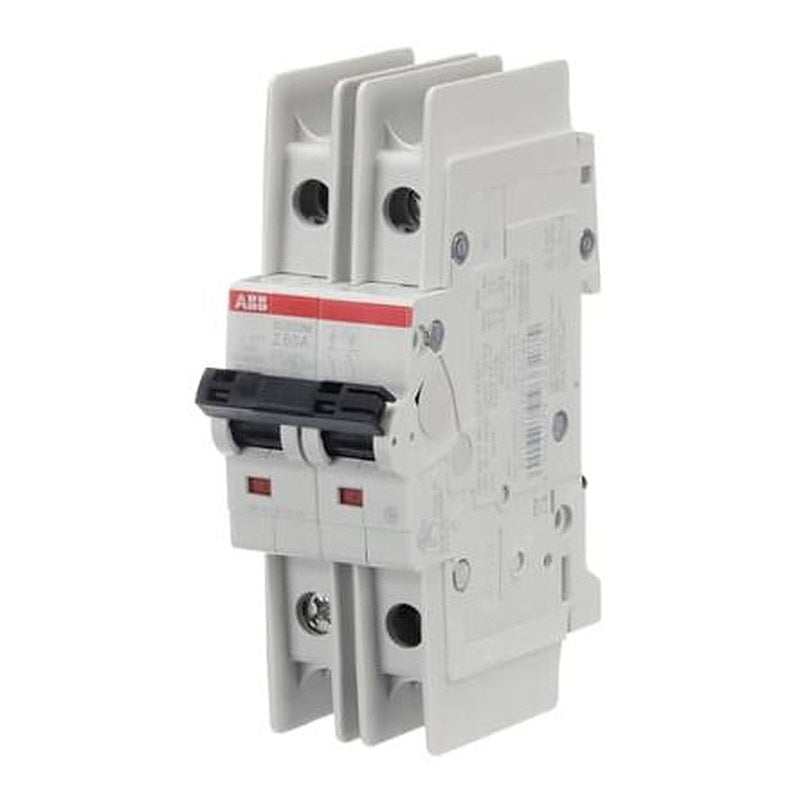 ABB SU200 M SU200 M Miniature Circuit Breaker, 2-Pole, 60A, Type Z, 440V ac AC, 96 V dc DC, 15 kA Breaking Capacity