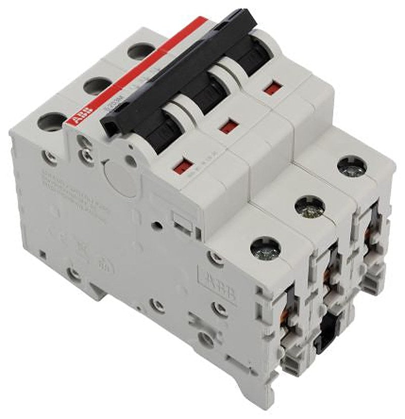 ABB System Pro M Compact S200M Miniature Circuit Breaker, 3-Pole, 10A, Type D, 400V ac AC, 125 V dc DC, 10 kA Breaking