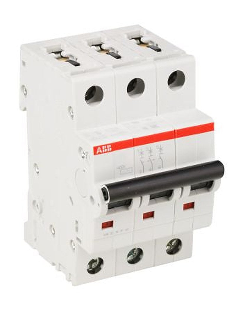 ABB System Pro M Compact S200M Miniature Circuit Breaker, 3-Pole, 20A, Type C, 440V ac AC, 12 V dc DC, 10 kA Breaking