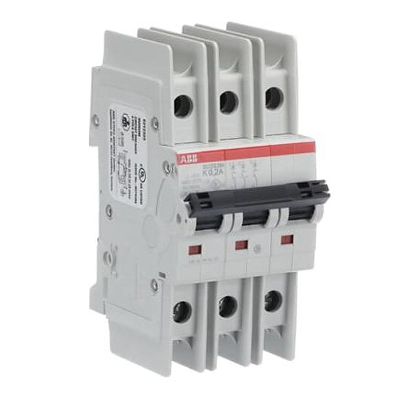 ABB SU200 M Miniature Circuit Breaker, 3-Pole, 0.2A, Type K, 400V ac AC, 15 kA Breaking Capacity