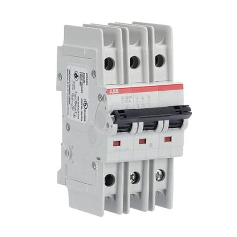 ABB SU200 M Miniature Circuit Breaker, 3-Pole, 15A, Type C, 400V ac AC, 15 kA Breaking Capacity