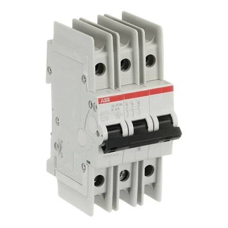 ABB SU200 M Miniature Circuit Breaker, 3-Pole, 4A, Type K, 400V ac AC, 15 kA Breaking Capacity
