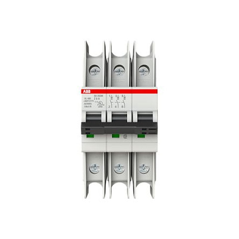 ABB SU200 M Miniature Circuit Breaker, 3-Pole, 6A, Type Z, 400V ac AC, 15 kA Breaking Capacity