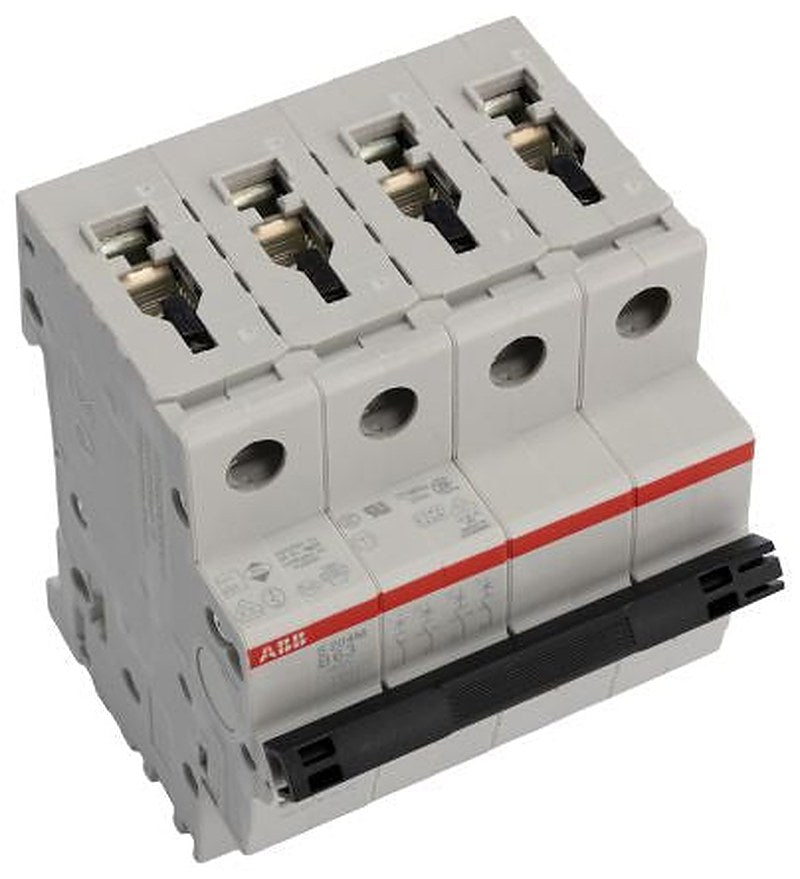 ABB System Pro M Compact S200M Miniature Circuit Breaker, 4-Pole, 63A, Type B, 400V ac AC, 12 V dc DC, 10 kA Breaking