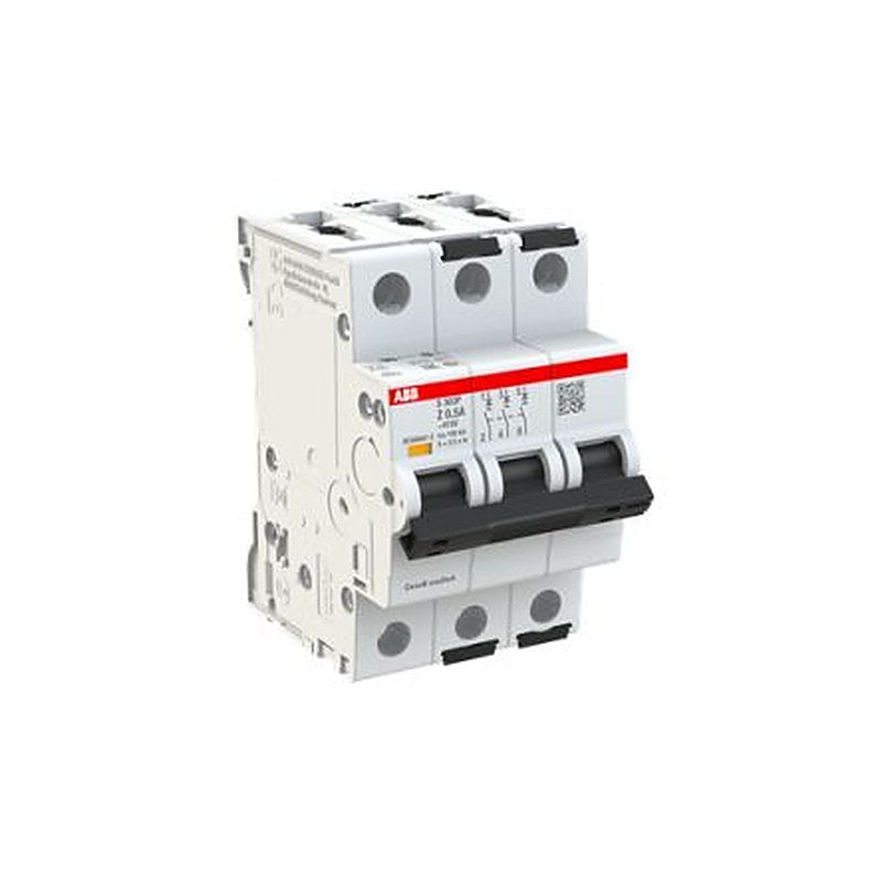 ABB System Pro M Compact S300P Miniature Circuit Breaker, 3-Pole, 0.5A, Type Z, 415V ac AC, 25 kA Breaking Capacity