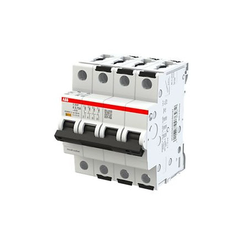 ABB System Pro M Compact S300P Miniature Circuit Breaker, 4-Pole, 0.75A, Type K, 415V ac AC, 125 V dc DC, 100 kA