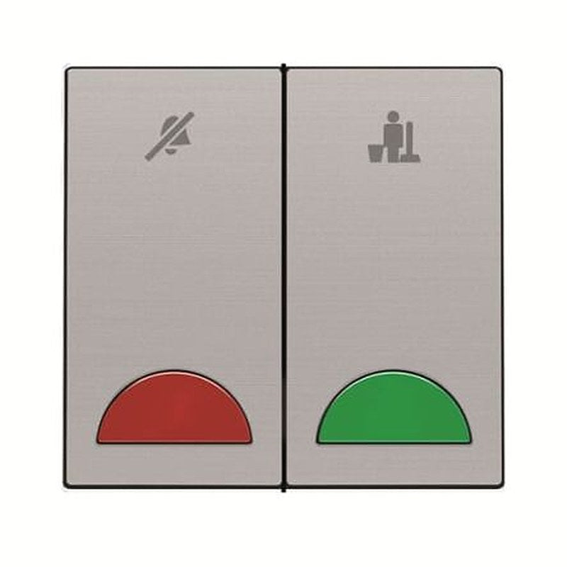 ABB Silver, 1 Way Push Button, 2 Gang, AMD