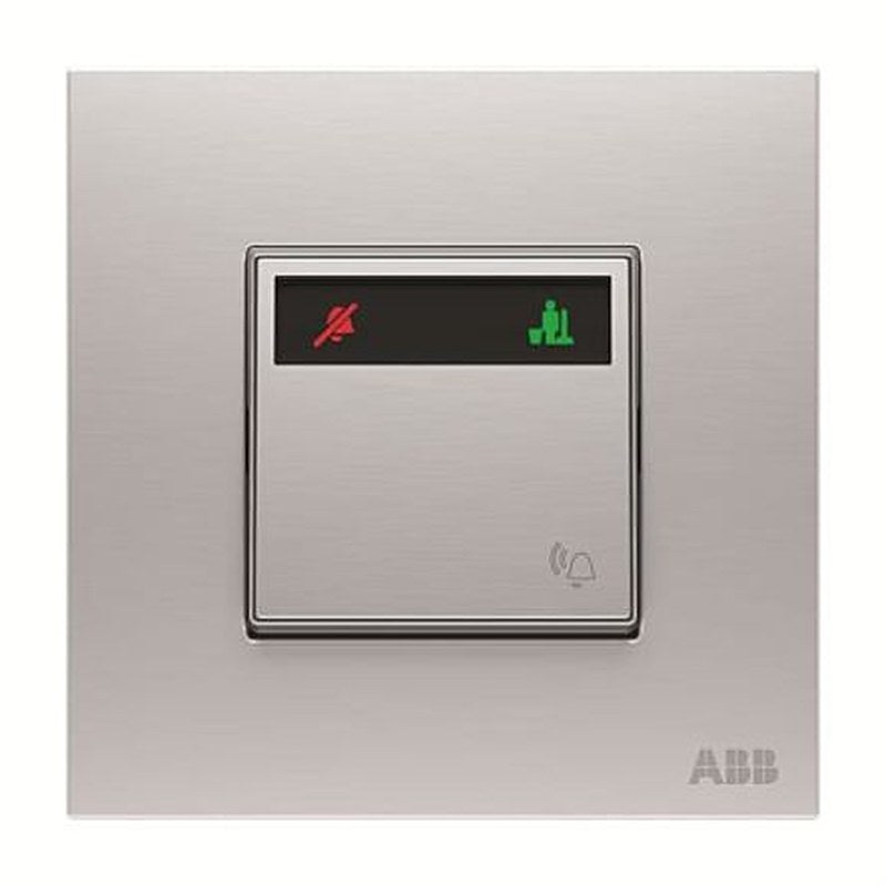 ABB Silver, 1 Way Push Button, 2 Gang, AM4