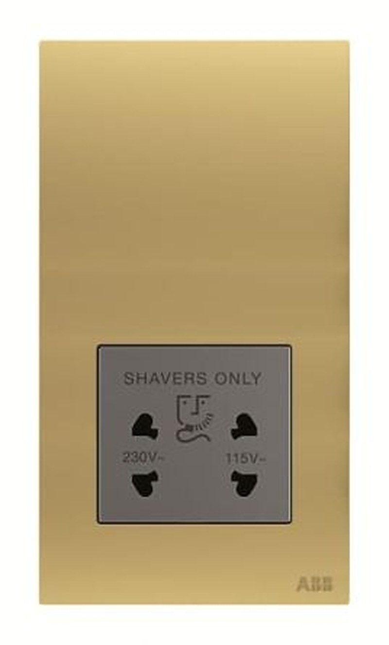 ABB AM40188-MG Gold 1 Gang Plug Socket, 20A Outdoor, Outlet Socket
