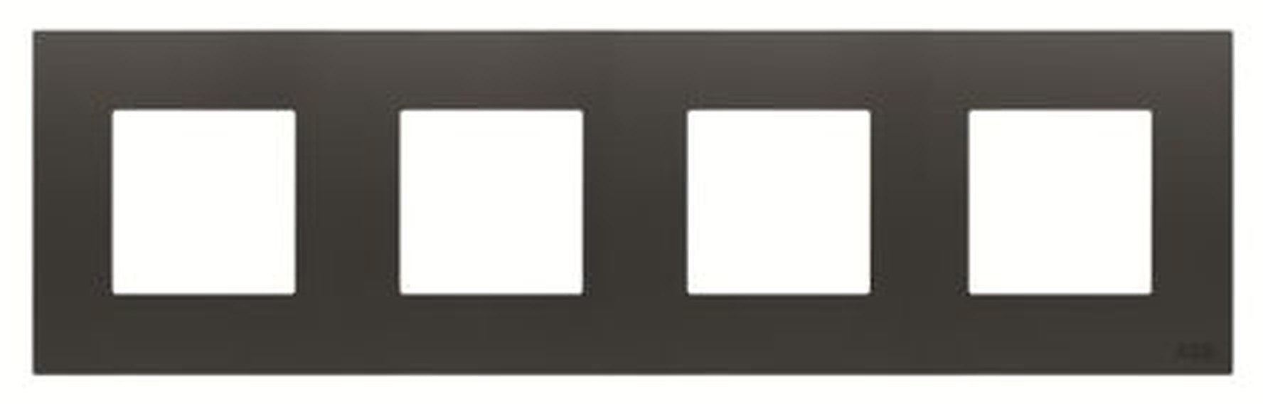 ABB Black 4 Gang Light Switch Cover